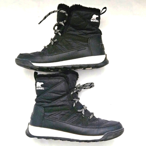 Sorel Whitney ll Sport lace up Black  Waterproof SnowBoot Sz 6 US - Picture 8 of 11